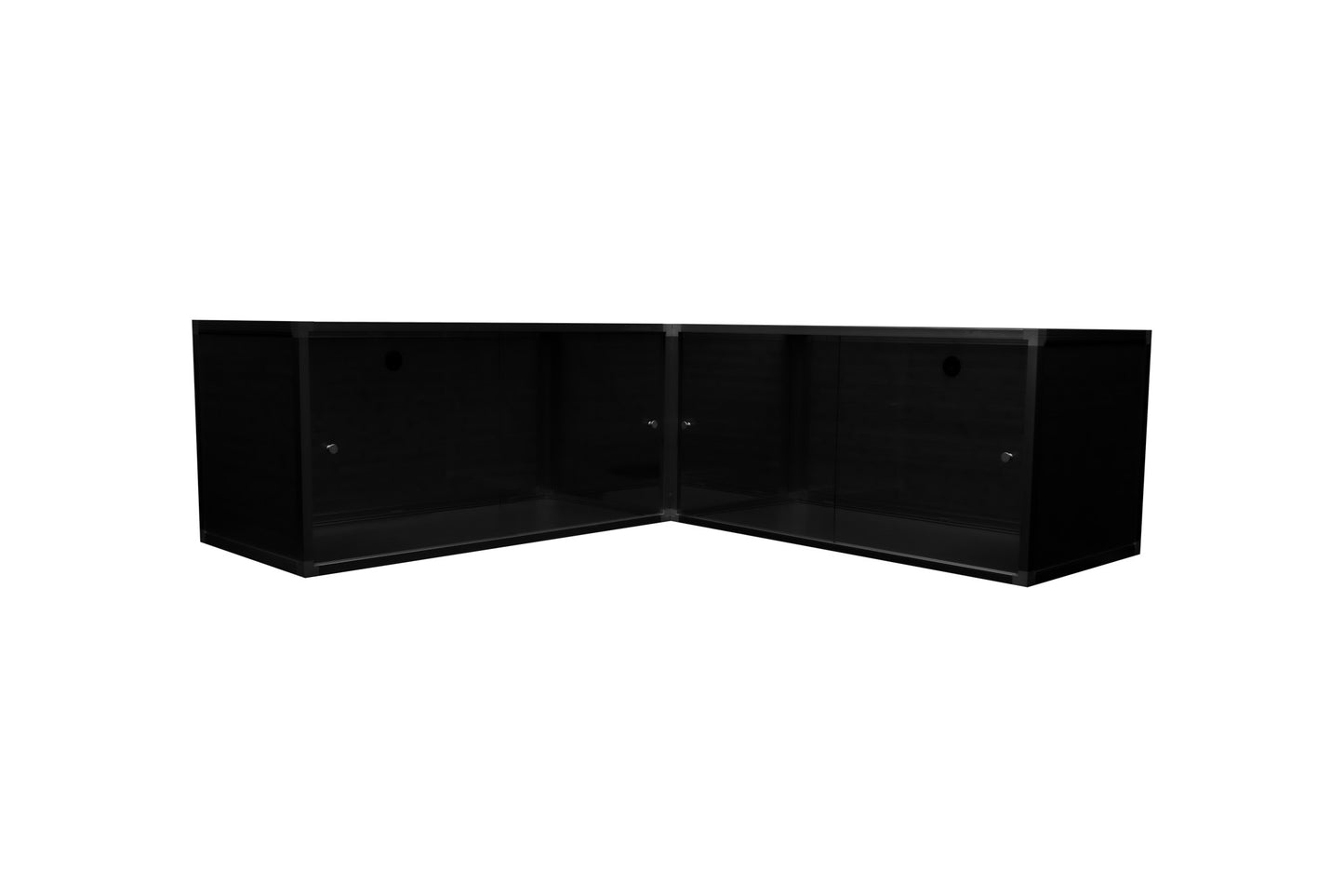 Black 10'x2'x2' Meridian PVC Corner Reptile Enclosure