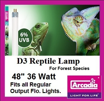 Arcadia D3 6% UVB T8 Bulb - 48"