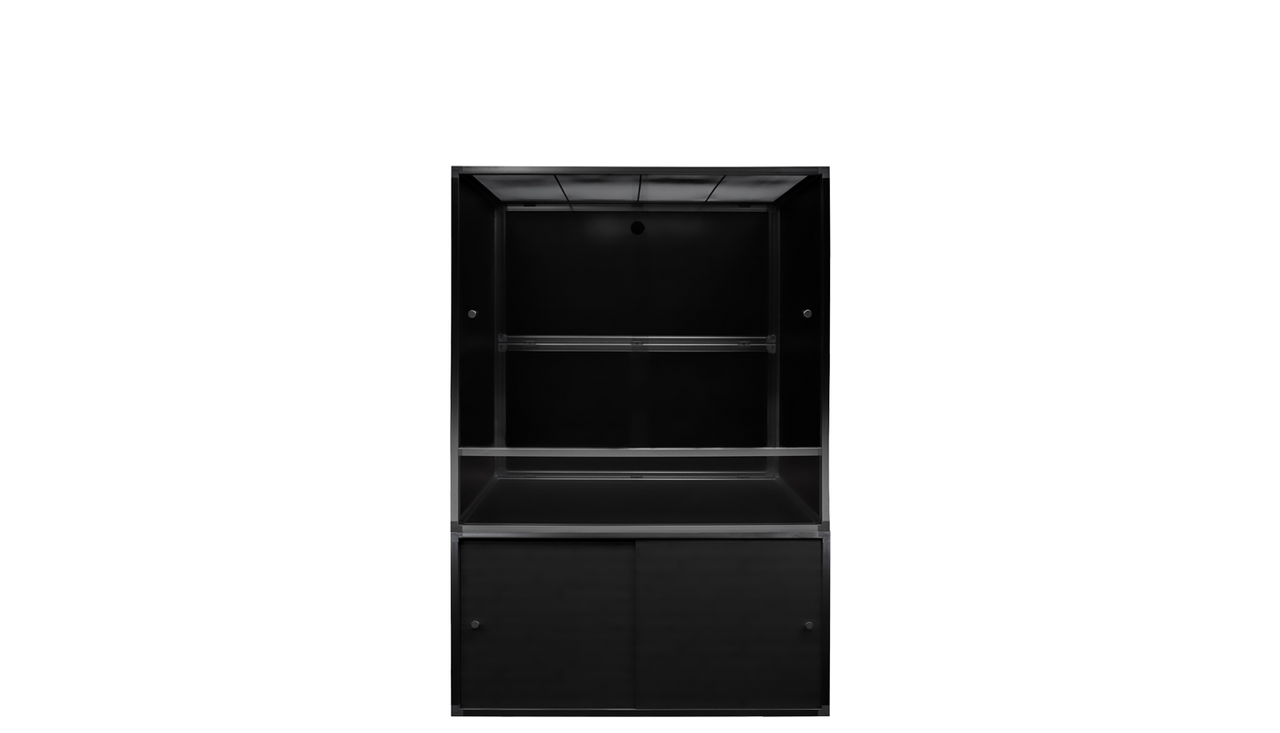 Black 4'x2'x4' Meridian PVC Reptile Enclosure
