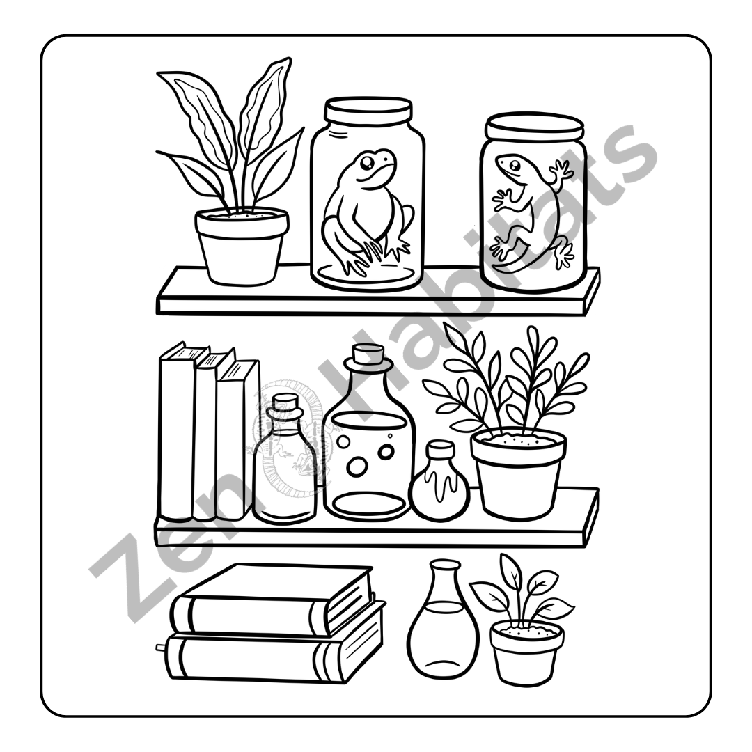Spooky Sea-Zen Cozy Reptile Coloring Book