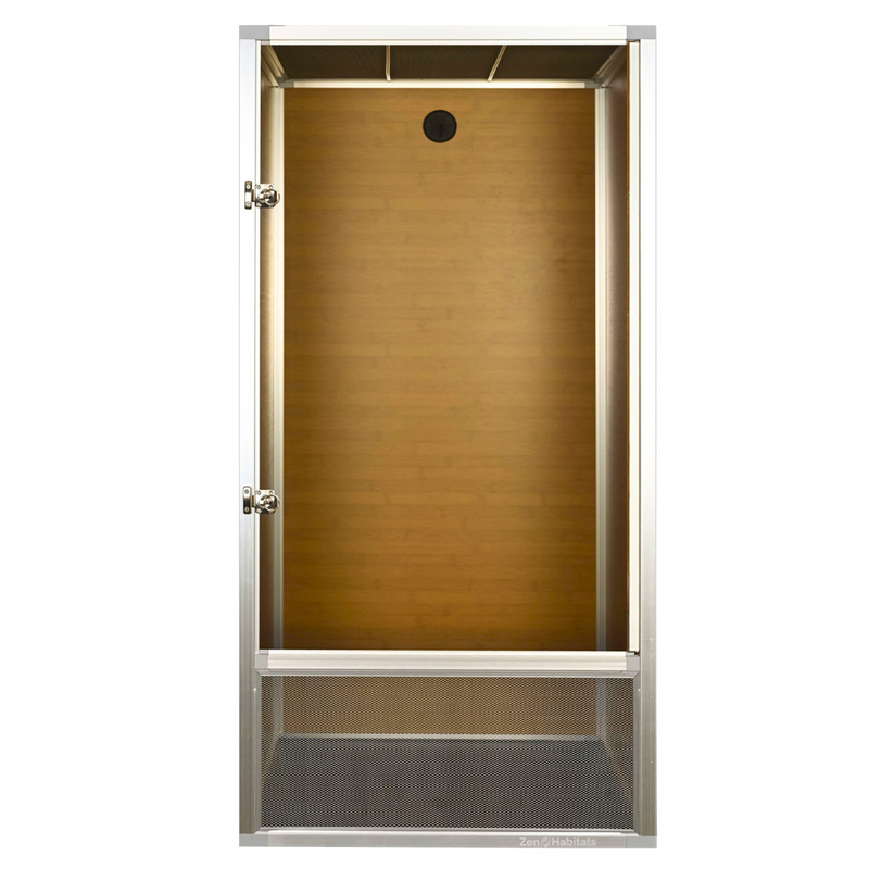 2'x2'x4' Reptile Enclosure – Bamboo Finish by Zen Habitats (120-Gallon Equivalent PVC Reptile Tank)