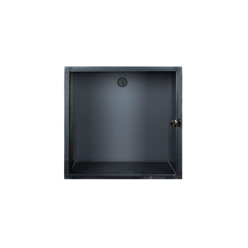 2x2x2 Gecko Enclosure – Black Finish by Zen Habitats (60-Gallon Equivalent PVC Reptile Tank)