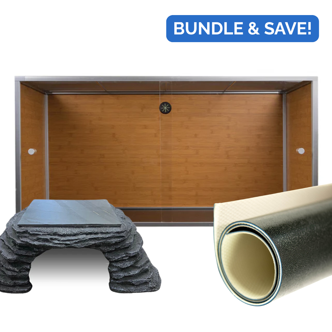 Zen Mat Essentials Bundle: 4'x2'x2' Reptile Enclosure + Zen Mat + Zen Cave ...