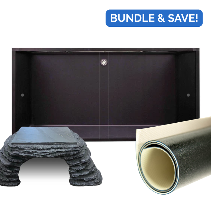 Essentials Bundle: 4'x2'x2' Reptile Enclosure + Zen Mat + Zen Cave