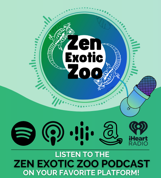 Listen to the Zen exotic Zoo Podcast on your favorite platform!