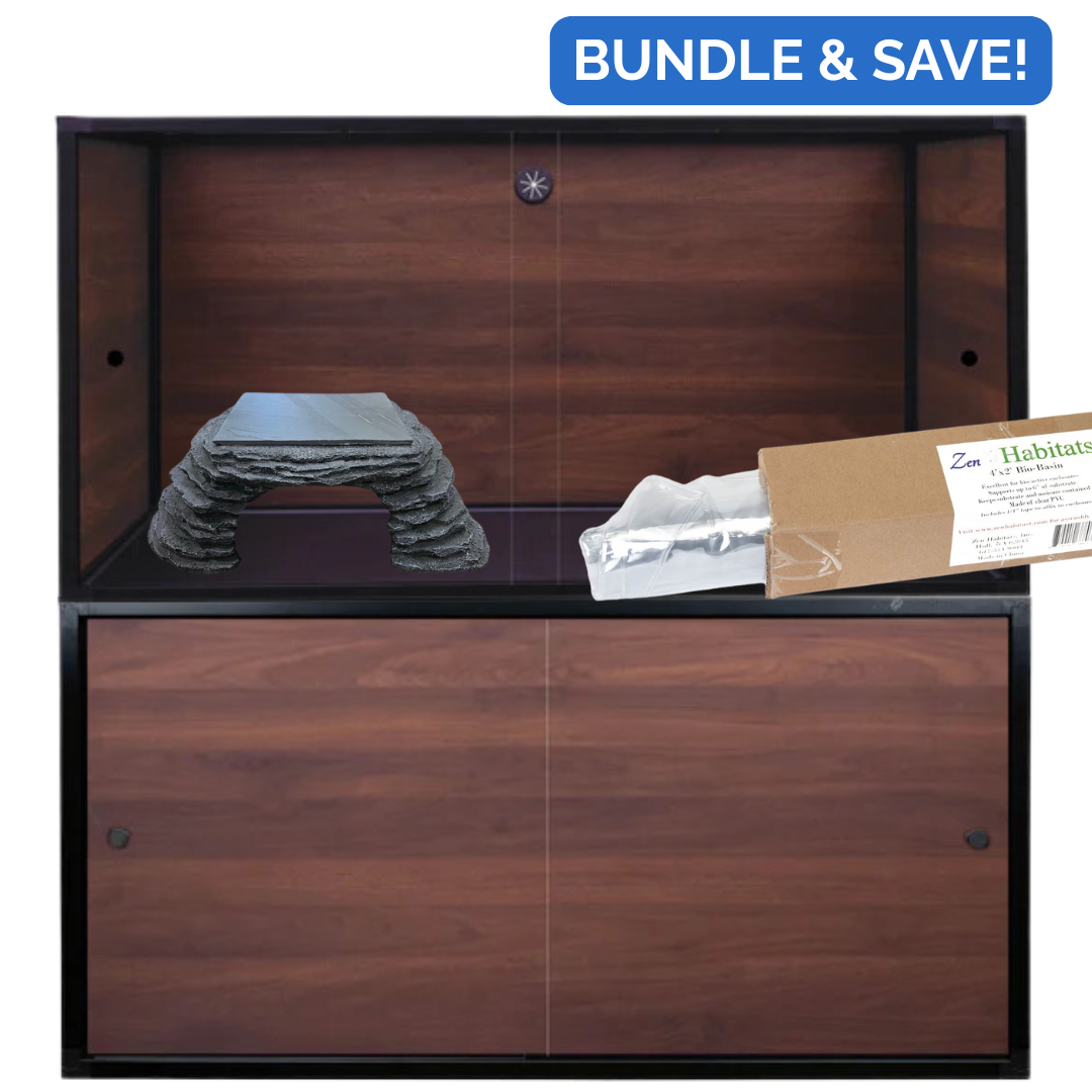 Naturalistic/Bio-Active Bundle: 4'x2'x2' Reptile Enclosure +