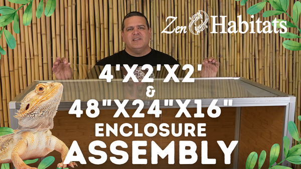 Zen Habitats 4x2x2 and 48x24x16 enclosure assembly video