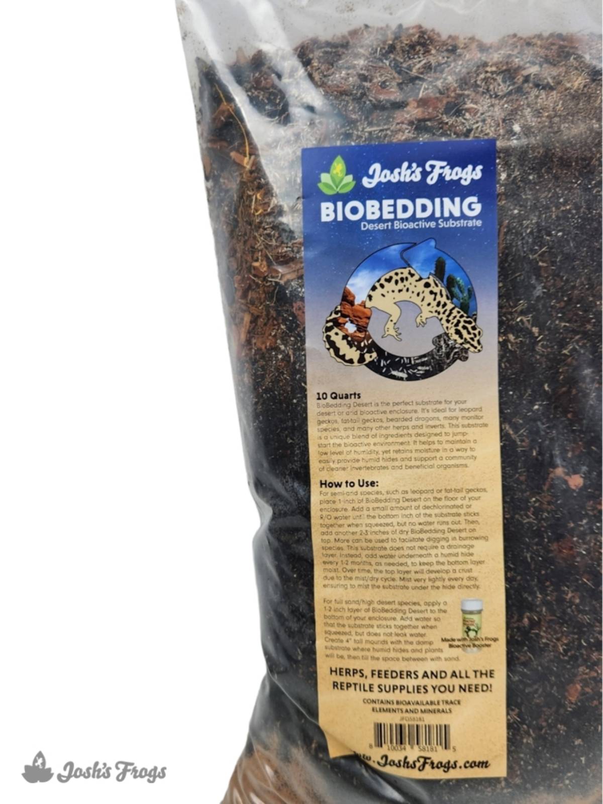 Josh's Frogs BioBedding DESERT Bioactive Substrate (10 quarts)